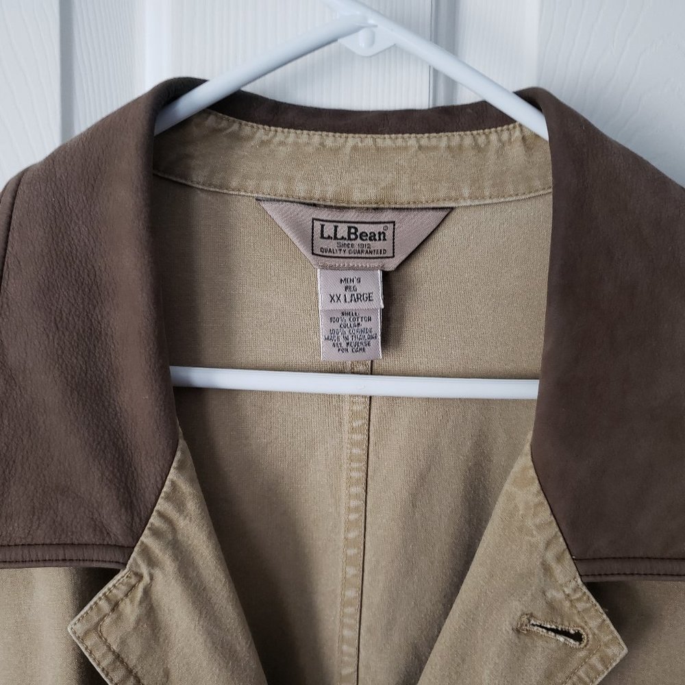 LL Bean - Cotton jacket - leather collar